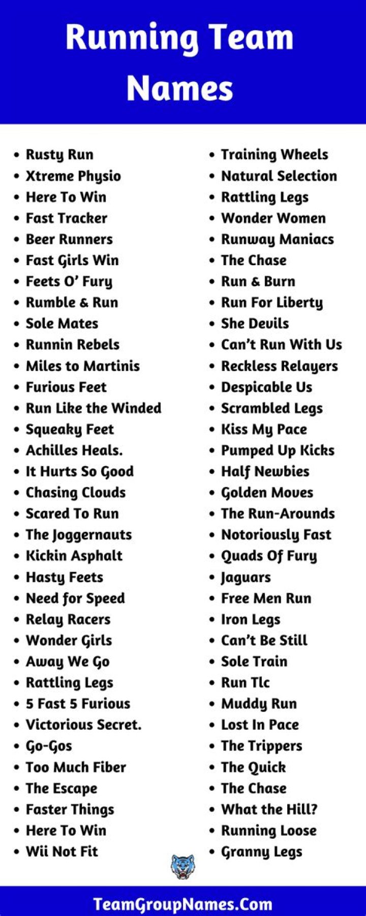Hilarious Running Team Names